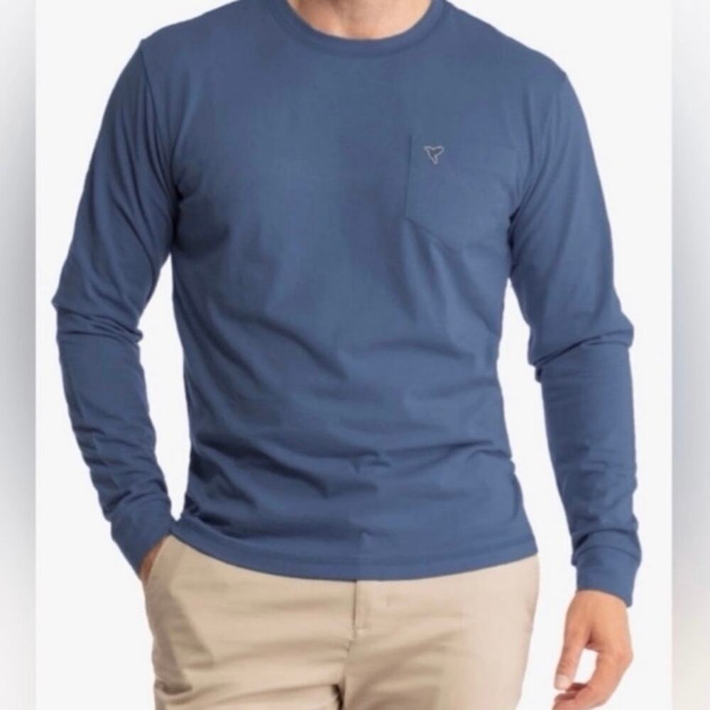 Birddogs Blue Long Sleeve Pocket Tee Relaxed Fit Shirt Men’s Large